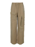 Green Trousers With Elastic Waist And Side Pockets Cupro Viscose For Men
