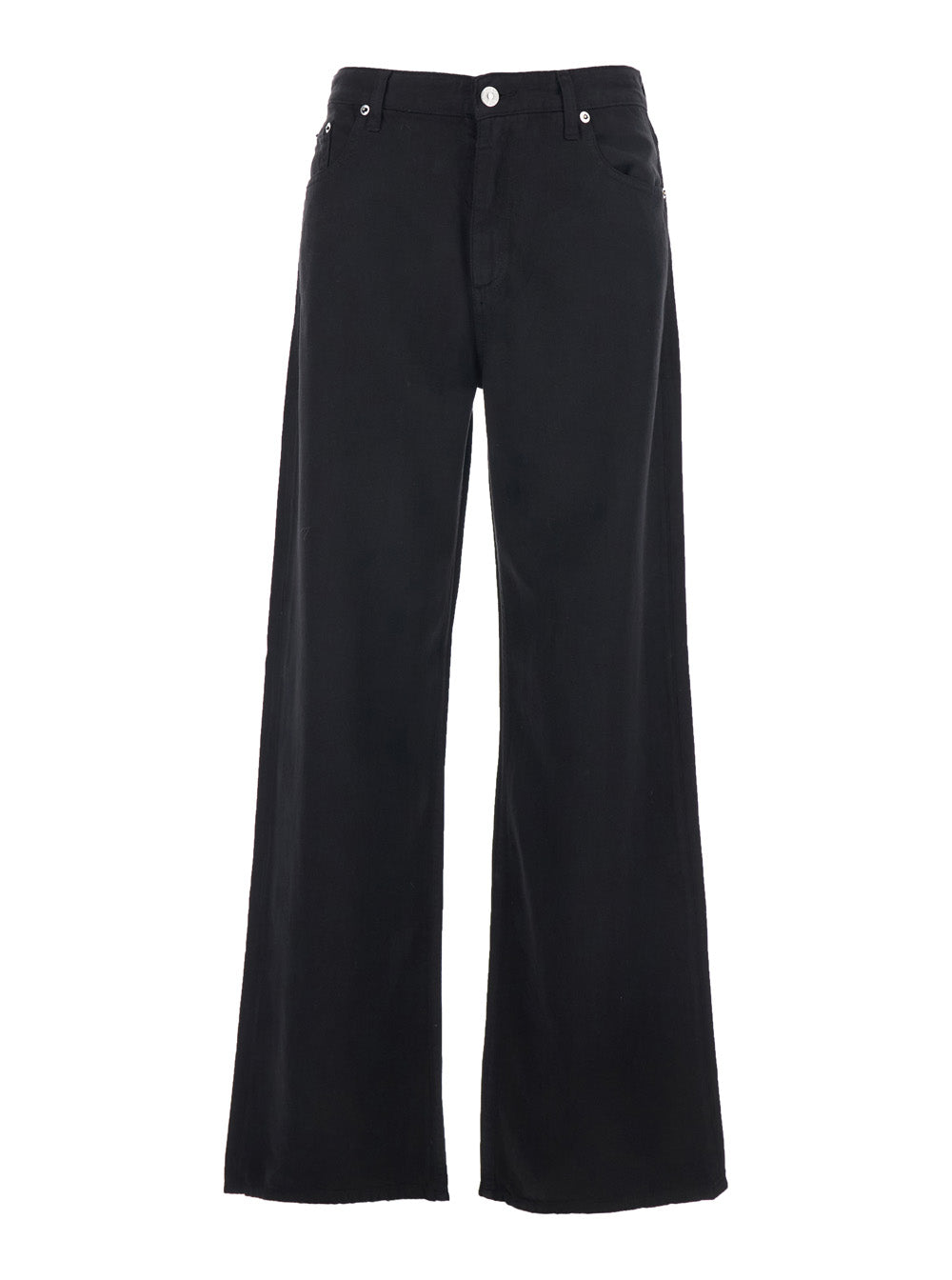 JS) Super Wide WOMAN Light Bull Tencel Old Reverse Black Jean