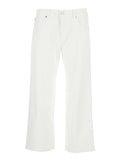 JS) New Oskar WOMAN Light Bull Tencel Old Reverse Optic White Jean