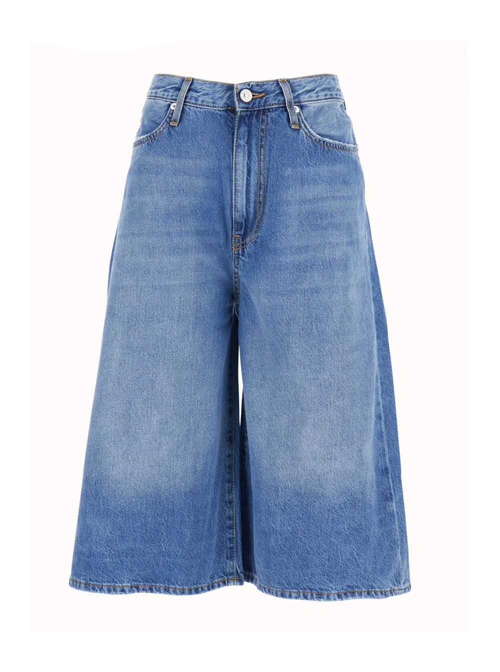 BM) Berm. Kaori WOMAN Denim Tencel Ocean Blu Shorts And Bermuda