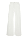 Super Wide Jeans R.r.eva Herzigova With Five-Pocket Details White Women
