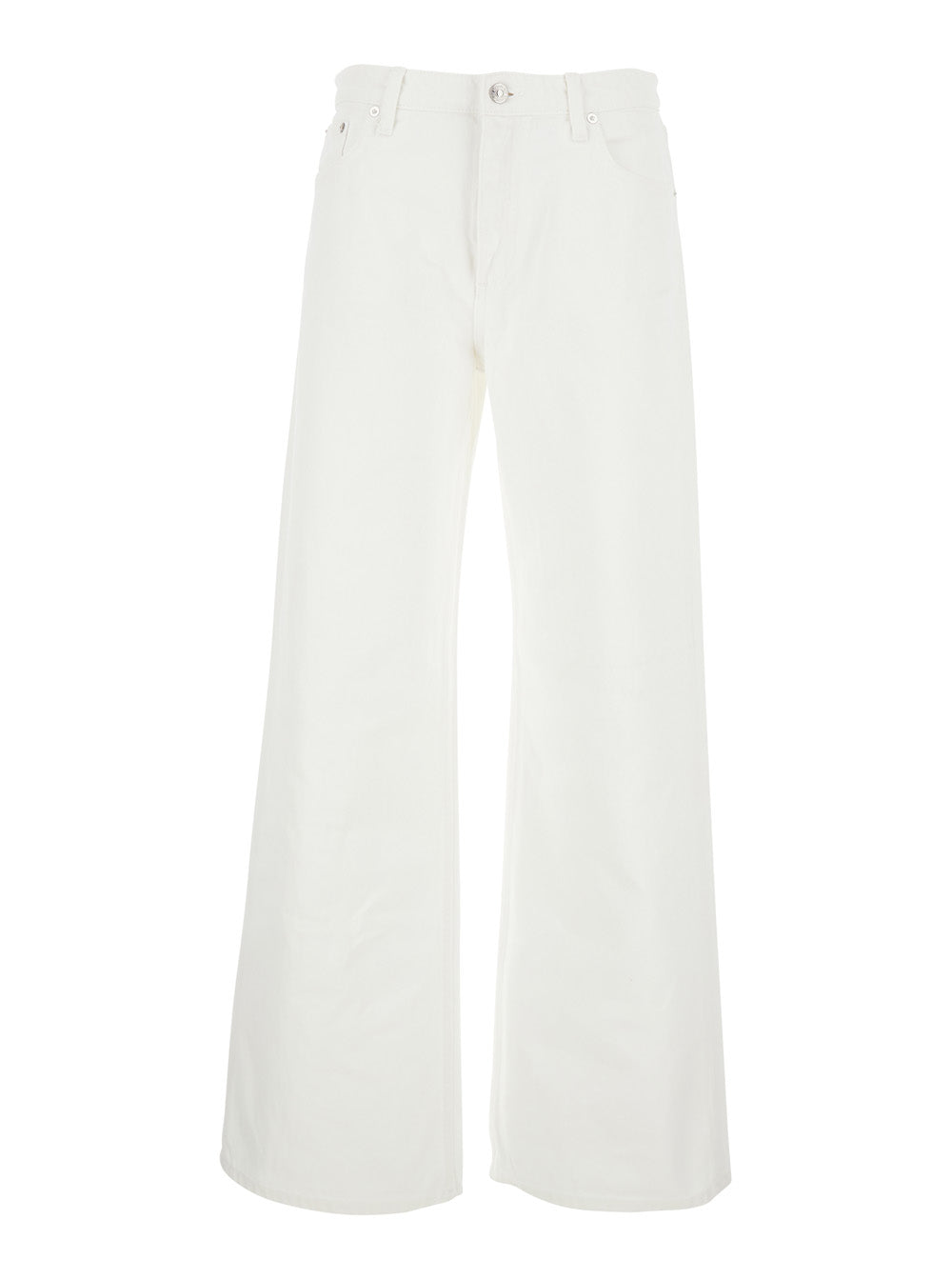 Super Wide Jeans R.r.eva Herzigova With Five-Pocket Details White Women