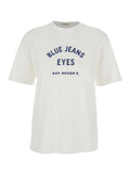 T-shirt R.R.EVA HERZIGOVA White with Front Print in Cotton for Women Tshirts And Polo Shirts