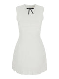 Sleeveless Slim-Fit Dress In White Viscose Women