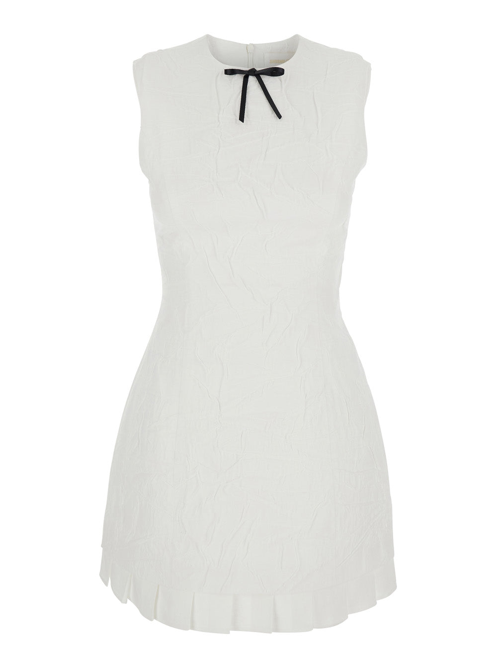 Sleeveless Slim-Fit Dress In White Viscose Women