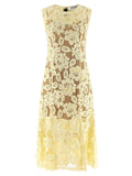 Self-Portrait Crochet Lace Dress — Yellow