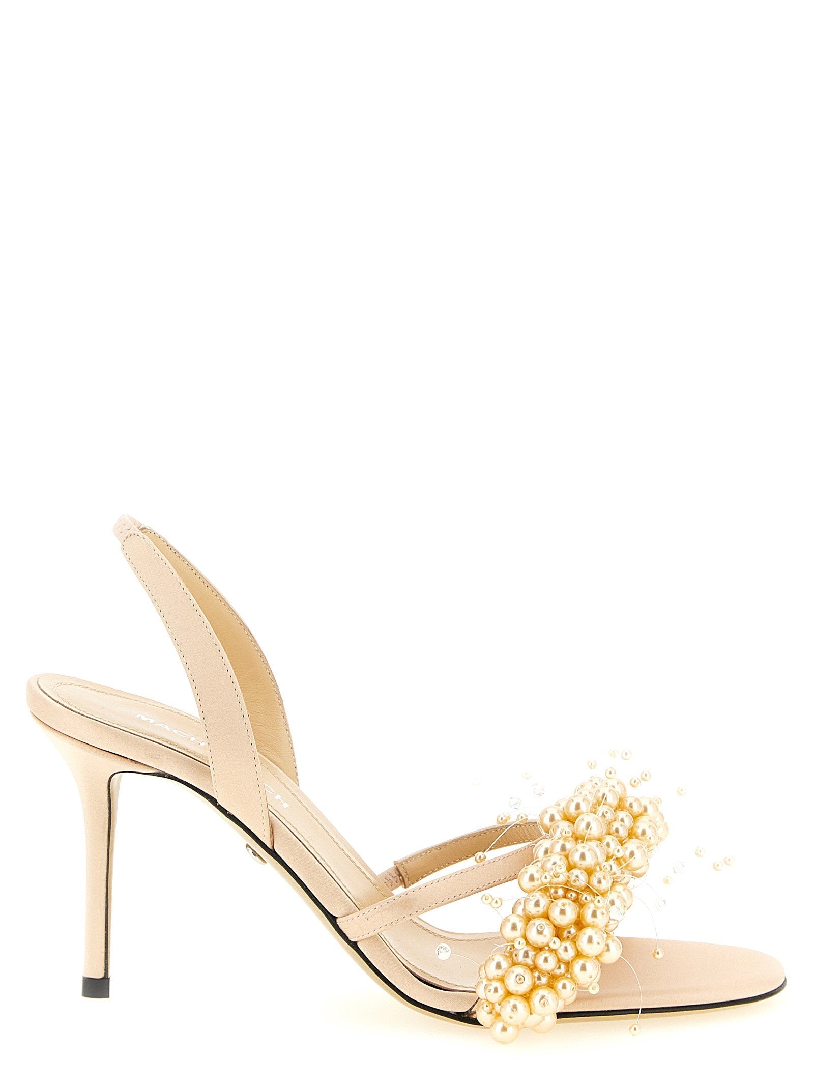 Mach & Mach Floating Pearl Sandal — Beige