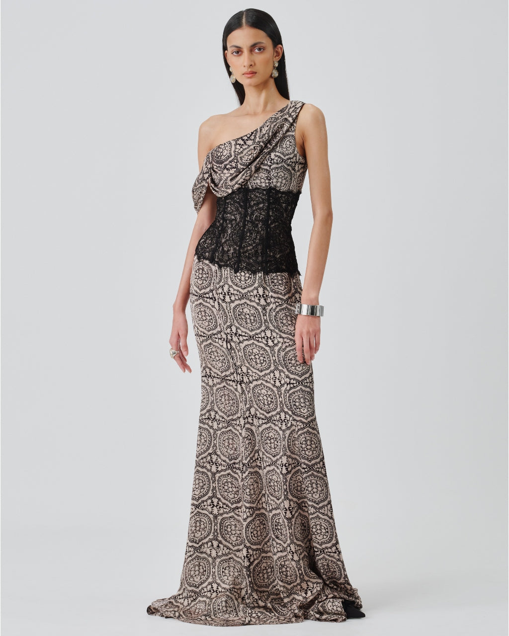 Tara Ajrakh Gown By KYNAH, Luxury Indian Fashion & Bridal Wear