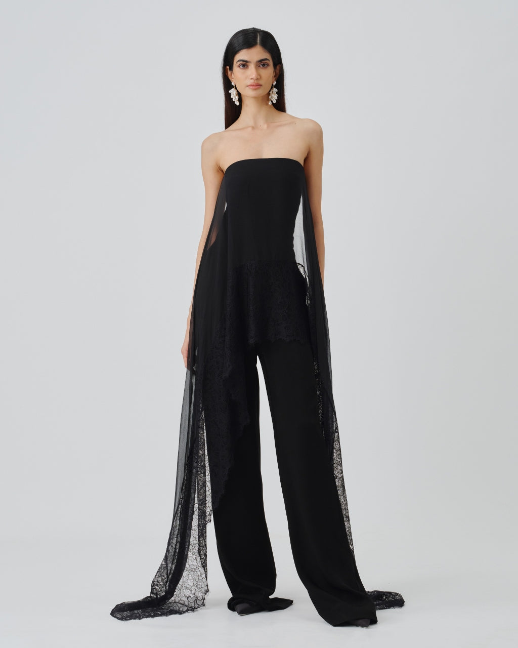 Midnight Veil Jumpsuit By KYNAH, Luxury Indian Fashion & Bridal Wear