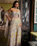 Multi-Coloured Corset Sharara Set By KYNAH, Luxury Indian Fashion & Bridal Wear
