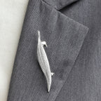 Broche con Circonita Brillante acabado plata - Heril