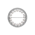 Broche con Perla Blanca acabado plata - Shami