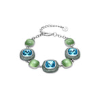 Pulsera con Cristal Azul acabado plata - Drogolo