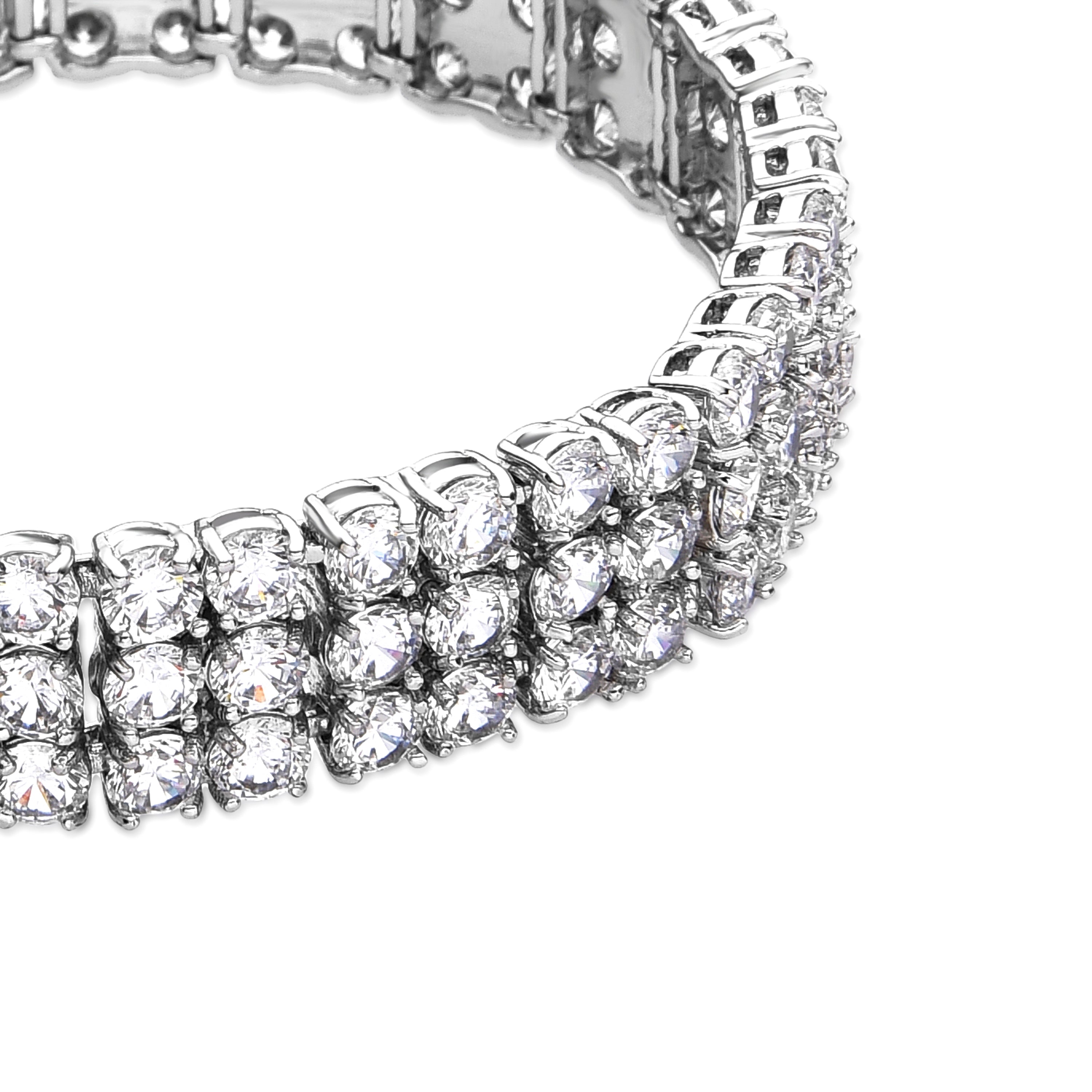 Pulsera con Circonita Brillante acabado plata - Matka