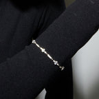 Pulsera con Circonita Brillante acabado plata - Sanu