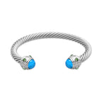 Pulsera con Cristal Azul acabado plata - Danio