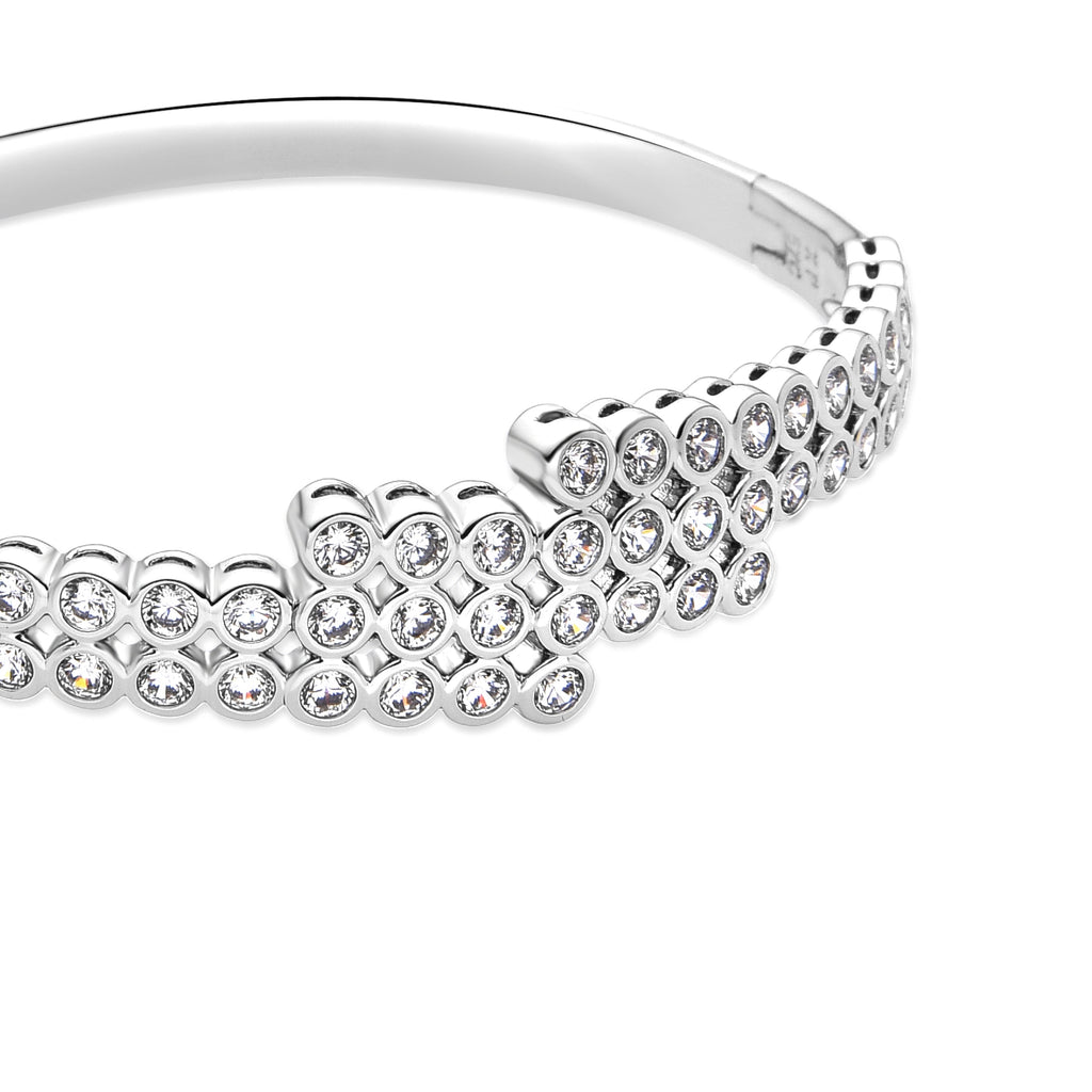 Pulsera con Circonita Brillante acabado plata - Shaxba