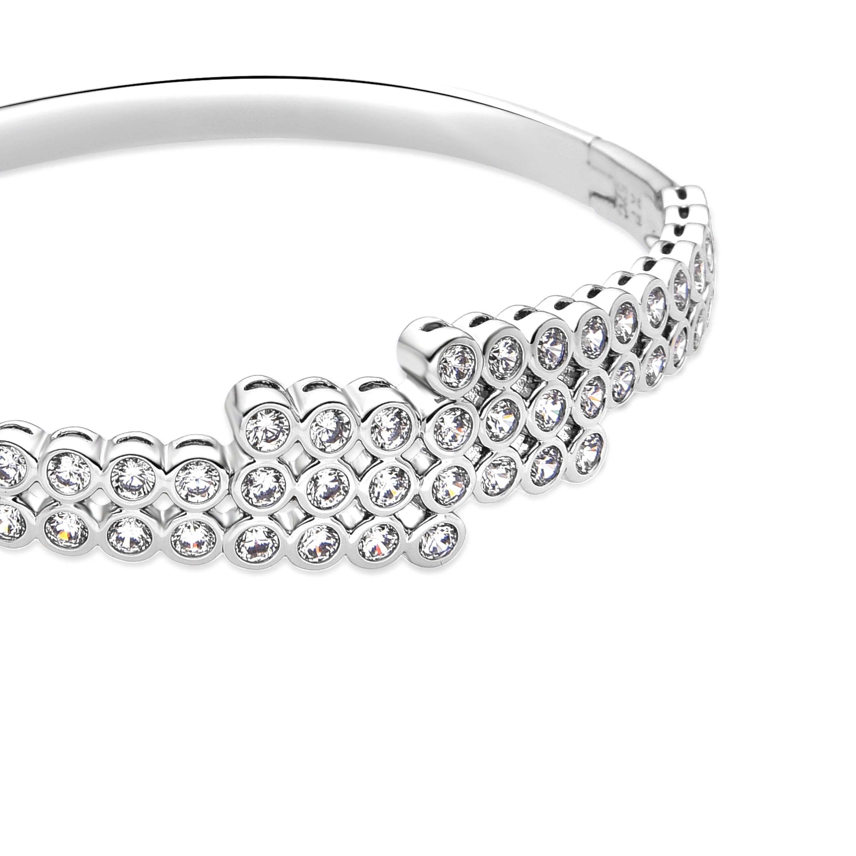 Pulsera con Circonita Brillante acabado plata - Shaxba