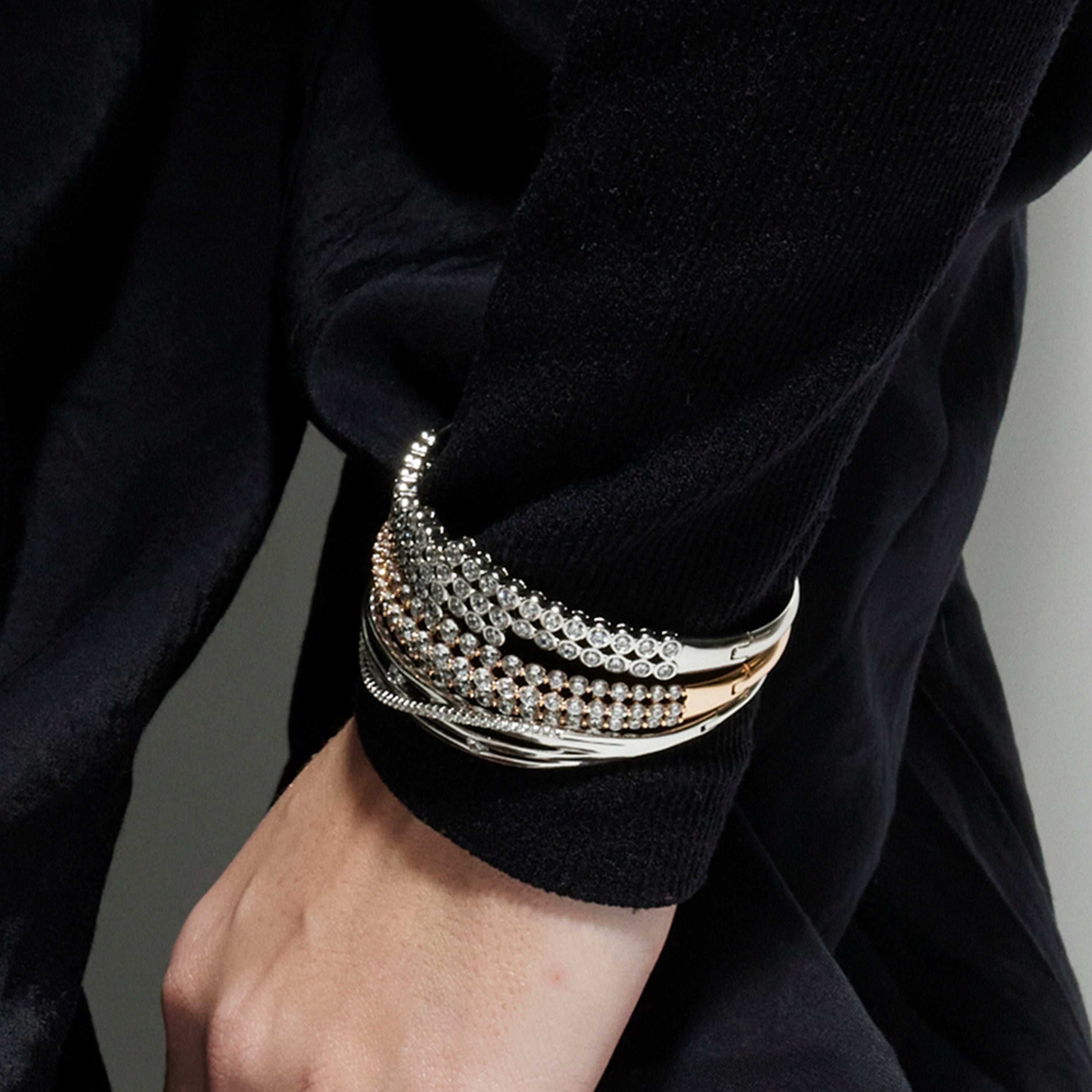 Pulsera con Circonita Brillante acabado plata - Rienme