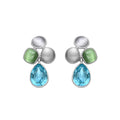 Pendientes con Cristal Azul acabado plata - Vargae
