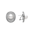 Pendientes con Perla Blanca acabado plata - Noros