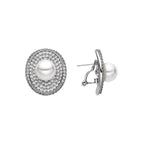 Pendientes con Perla Blanca acabado plata - Noros