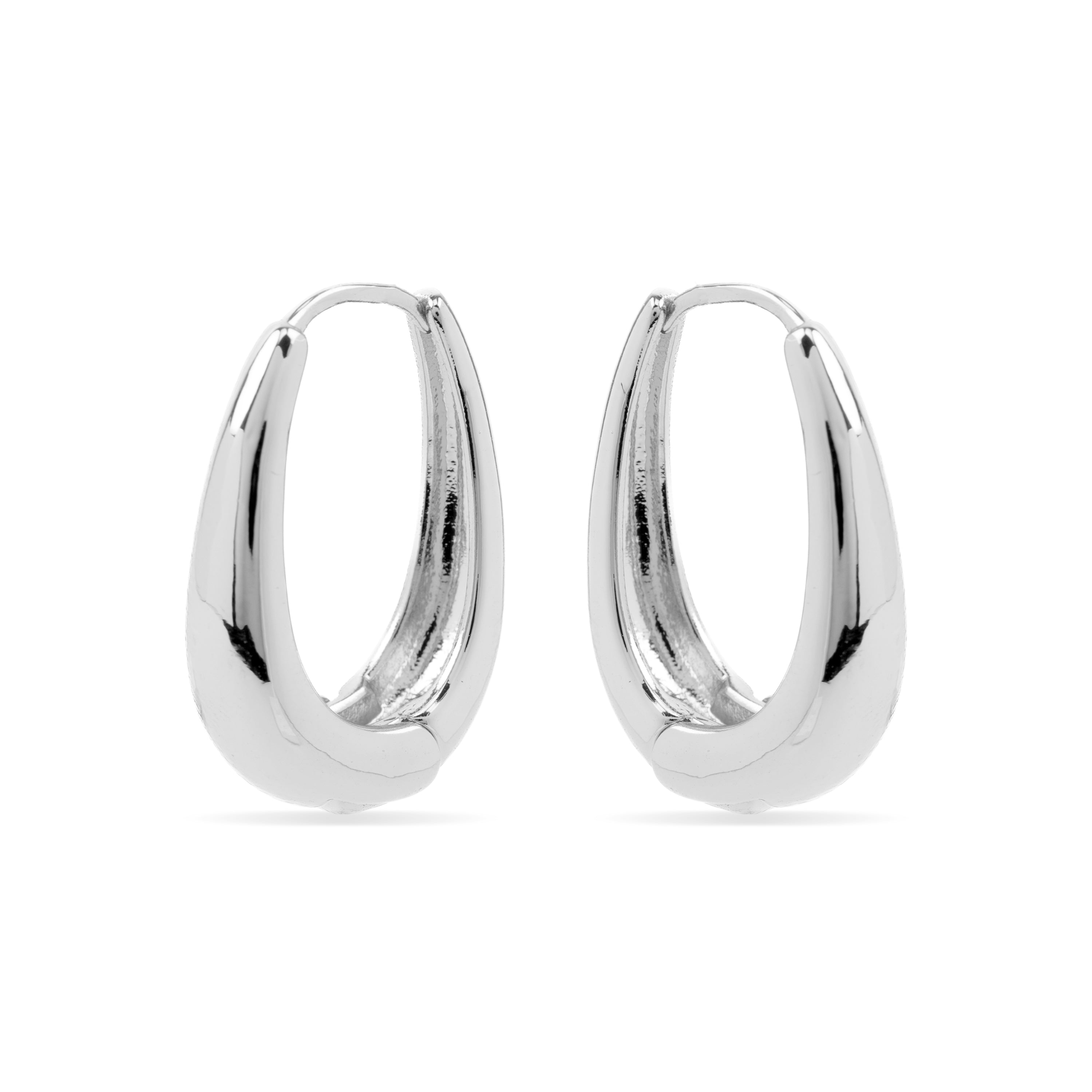 Pendientes con - acabado plata - Luya