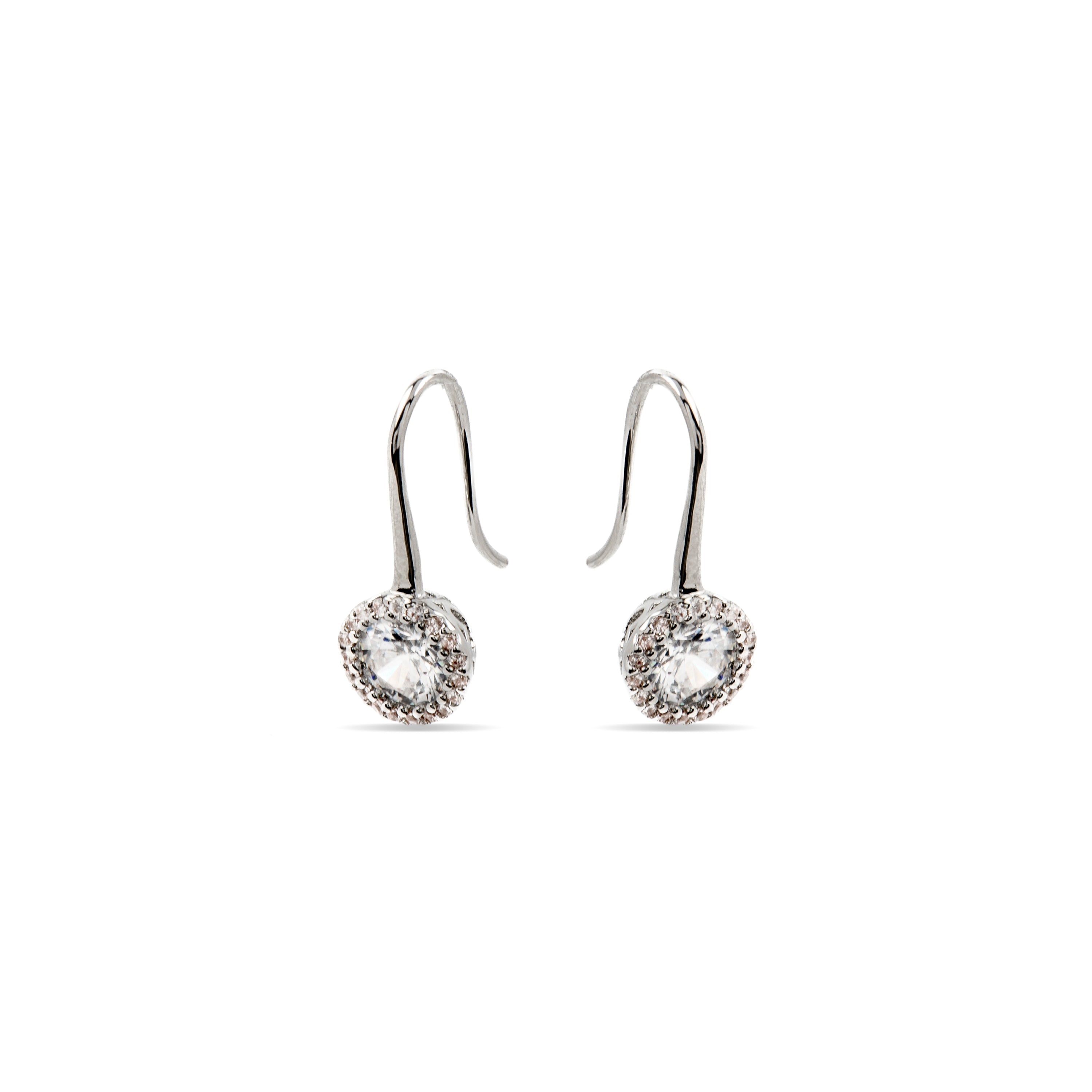 Pendientes con Circonita Brillante acabado plata - Tisab