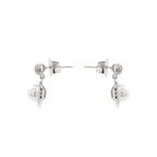 Pendientes con Perla Blanca acabado plata - Saali