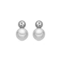 Pendientes con Perla Blanca acabado plata - Asny