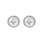 Pendientes con Madreperla Blanca acabado plata - Lymu