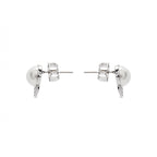 Pendientes con Perla Blanca acabado plata - Erel