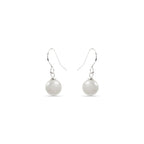 Pendientes con Perla Blanca acabado plata - Darana