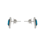 Pendientes con Circonita Topacio Azul acabado plata - Surin