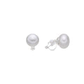 Pendientes acabado plata y Perla Blanca - Benet