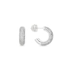 Pendientes acabado plata y Circonita Brillante - Niras
