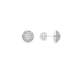 Pendientes acabado plata y Circonita Brillante - Yabi