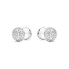 Pendientes acabado plata y Circonita Brillante - Yabi