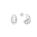 Pendientes acabado plata y Circonita Brillante - Obow
