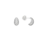 Pendientes acabado plata y Circonita Brillante - Kincon