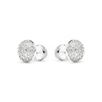 Pendientes acabado plata y Circonita Brillante - Ramir
