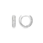Pendientes acabado plata y Circonita Brillante - Krax