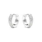 Pendientes acabado plata y Circonita Brillante - Krax