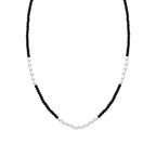 Collar con Perla Blanca acabado plata - Hyna