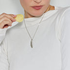Collar con Circonita Brillante acabado plata - Hizbel