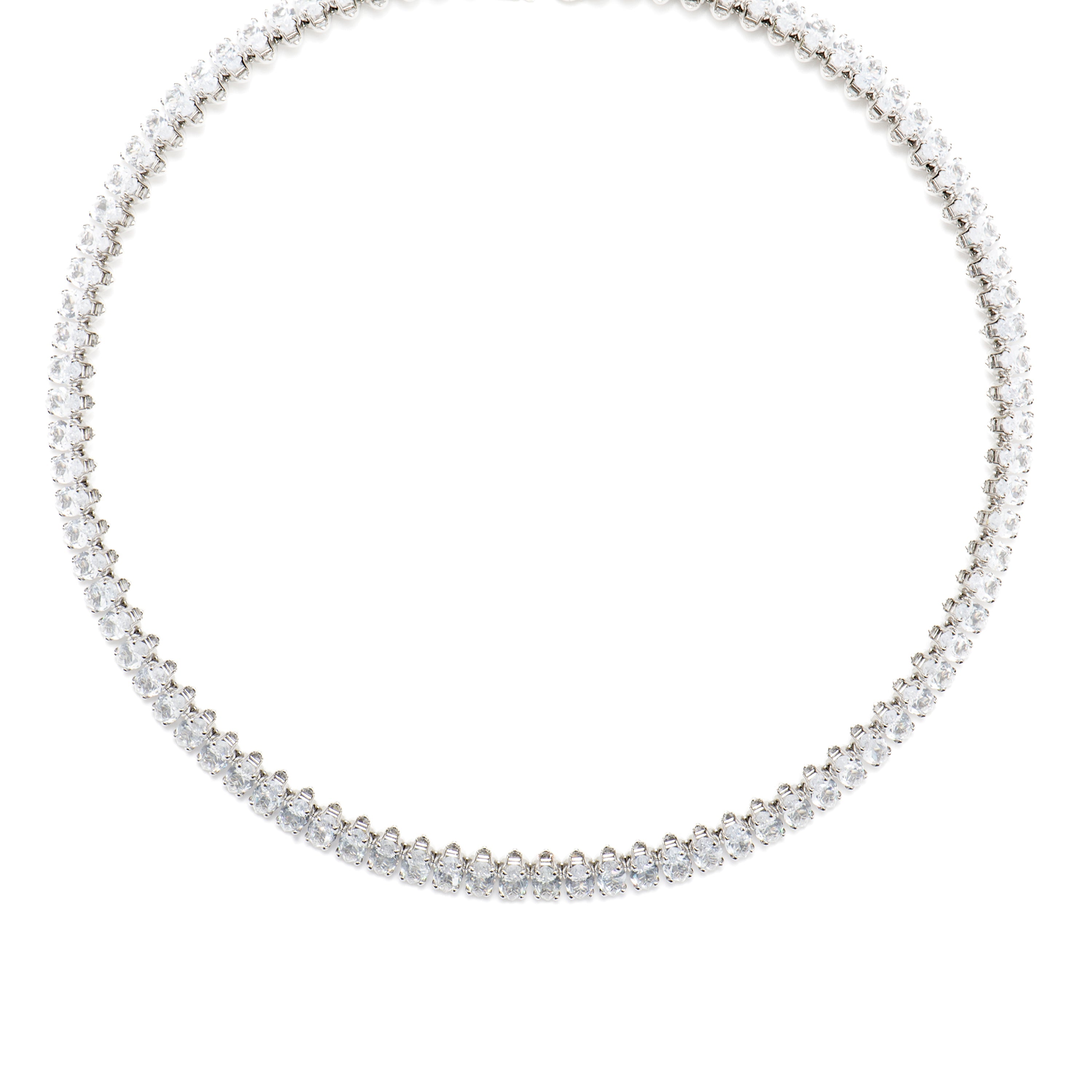 Collar con Circonita Brillante acabado plata - Comega