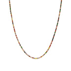 Collar con Circonita Multicolor acabado plata - Serly