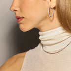 Collar con Circonita Multicolor acabado plata - Serly