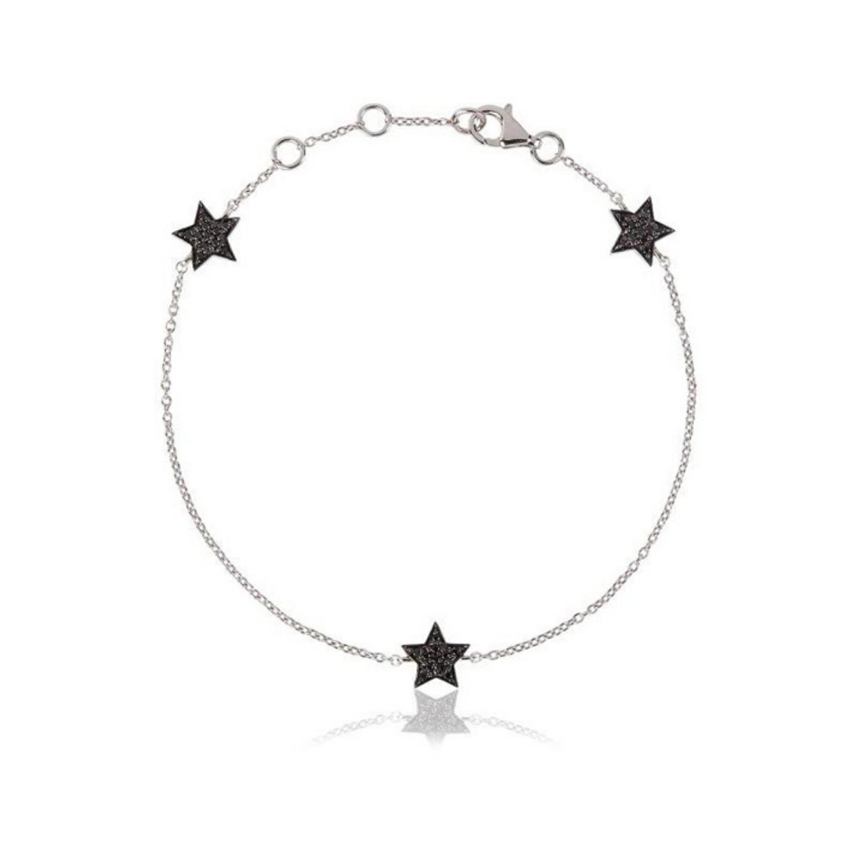 STASIA MINI Triple Star Black Diamond Bracelet By ALINKA Fine Jewellery