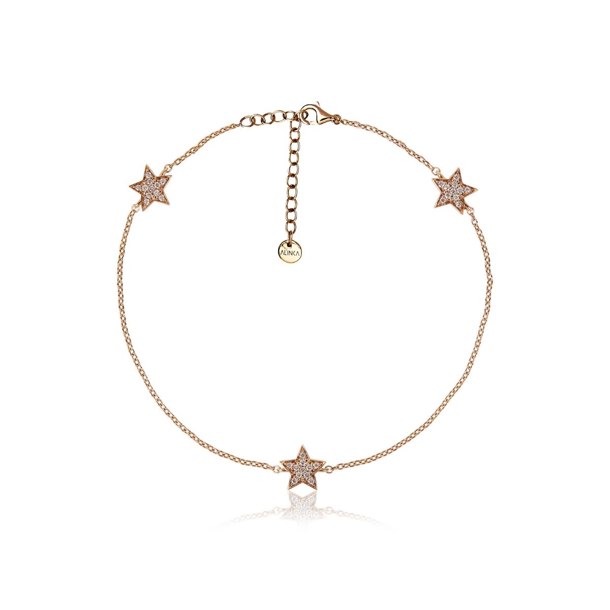 STASIA MINI Triple Star Diamond Anklet By ALINKA Fine Jewellery